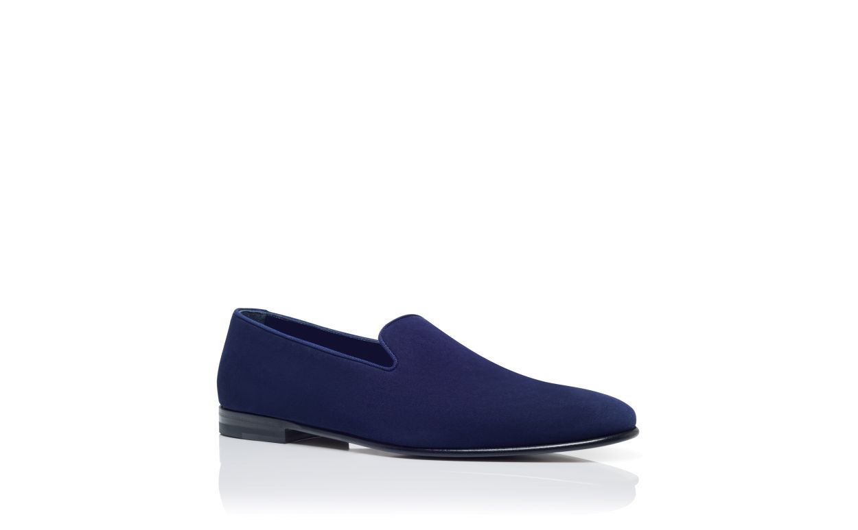 Mocassins de Camurça Azul-Marinho