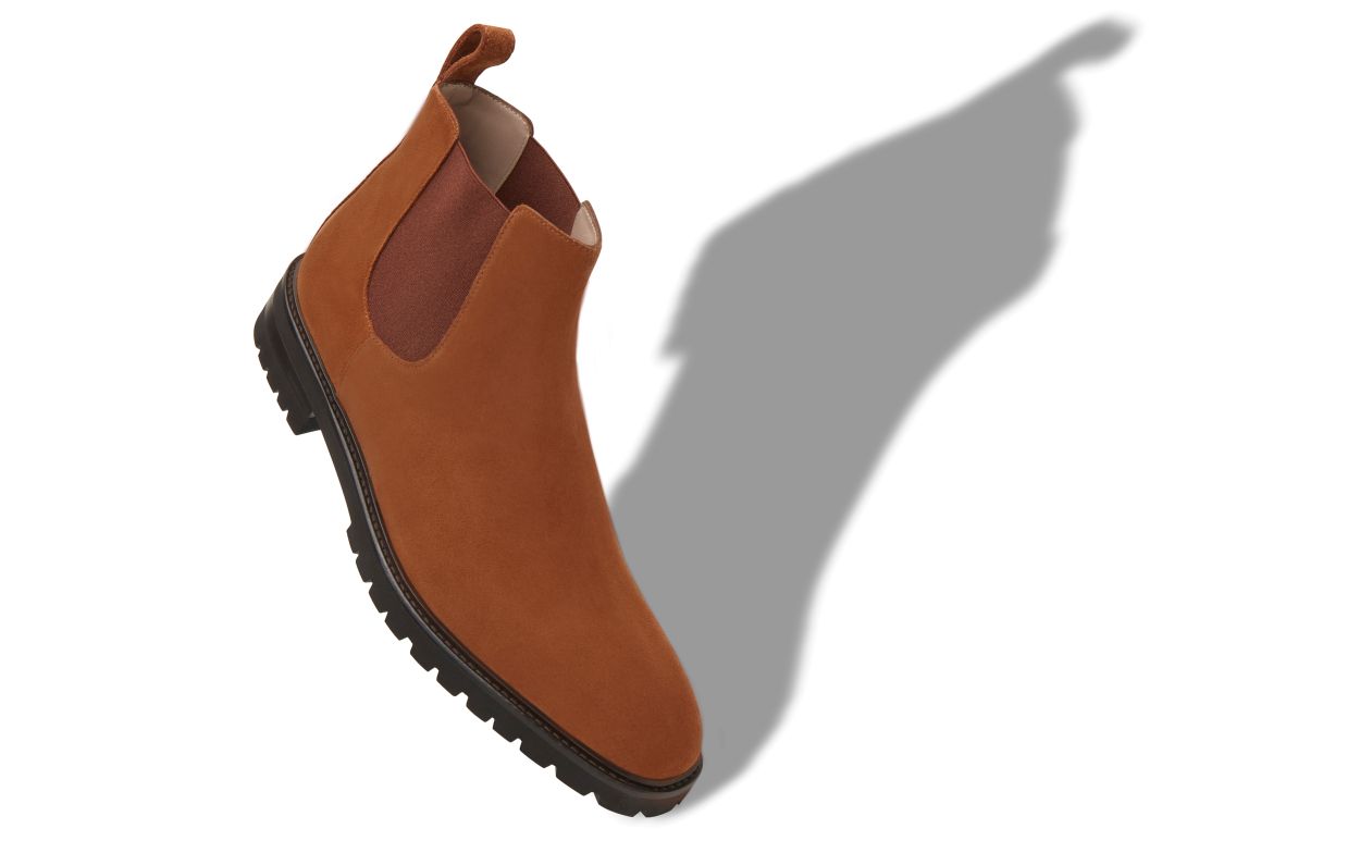 Botas Chelsea de Camurça de Novilho Marrom