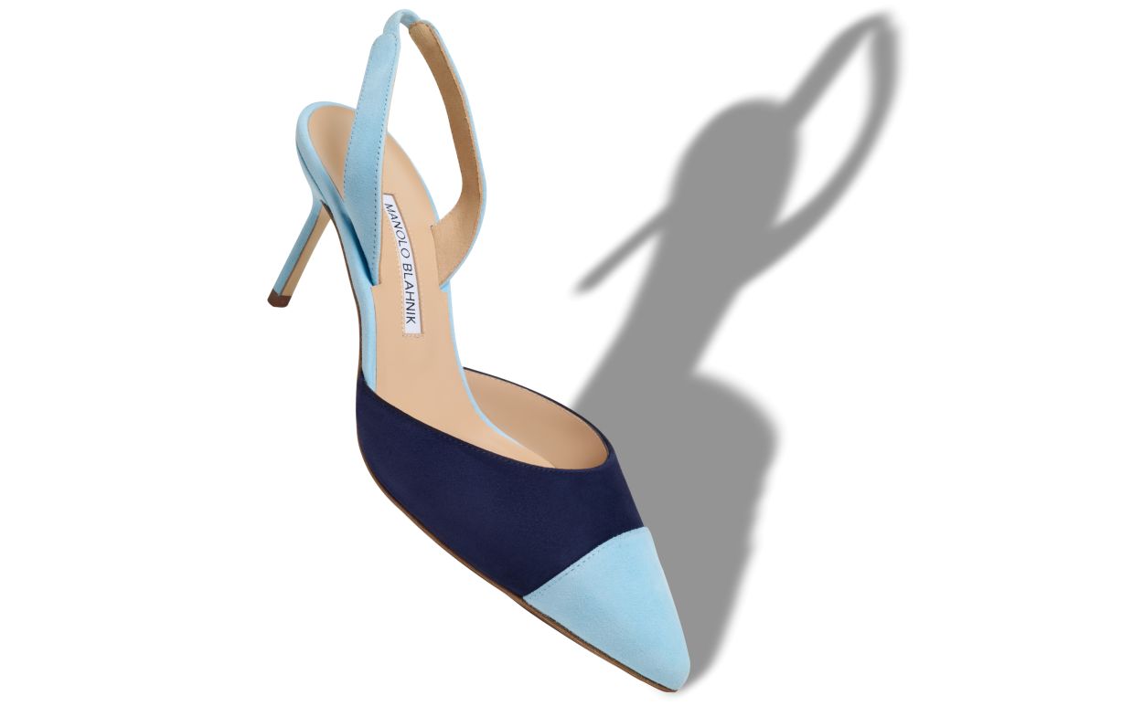 Sapatilhas Slingback de Camurça Azul