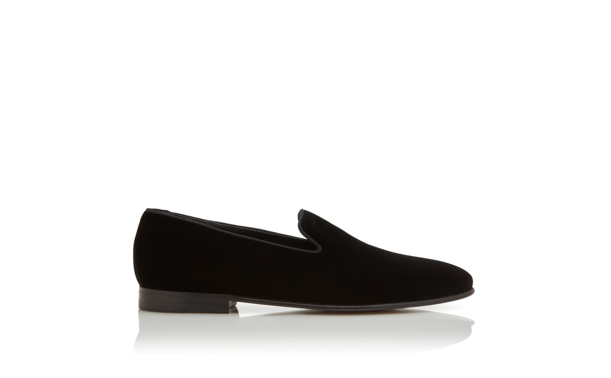 Mocassins Pretos de Veludo