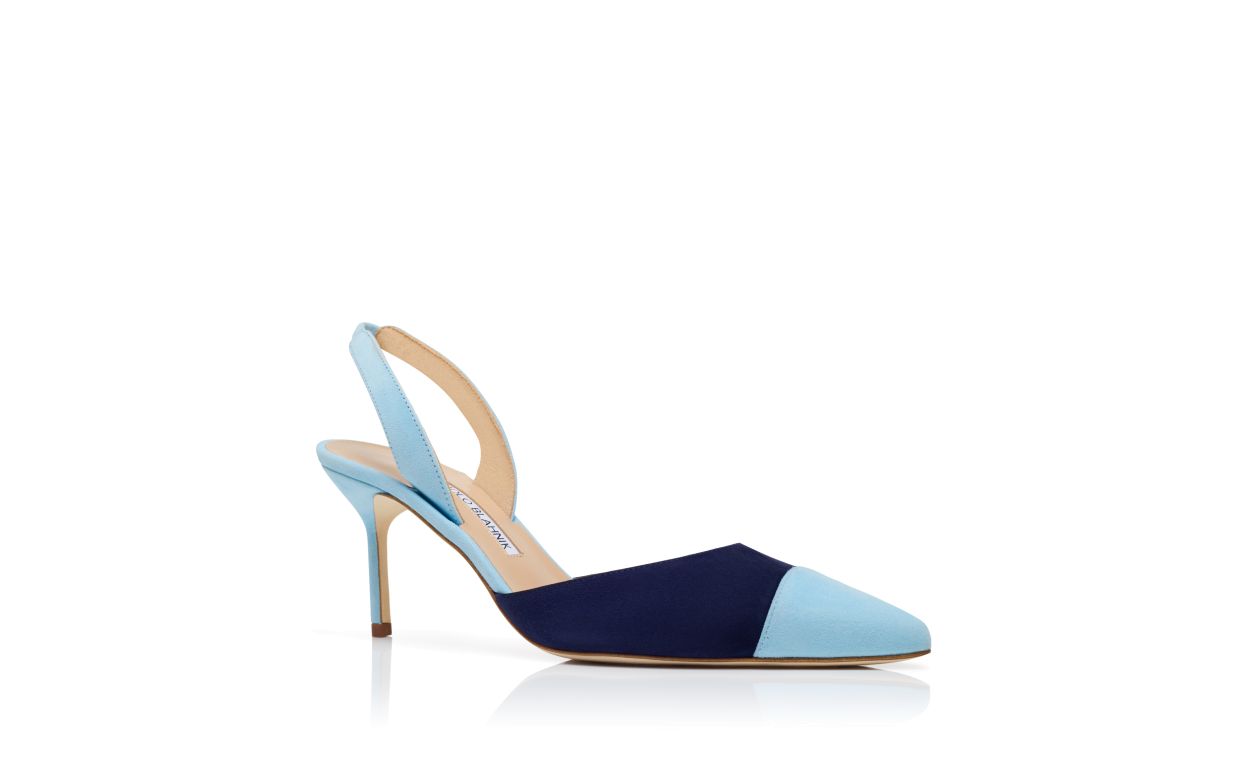 Sapatilhas Slingback de Camurça Azul