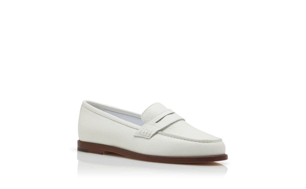 Mocassins de Couro de Novilho Branco
