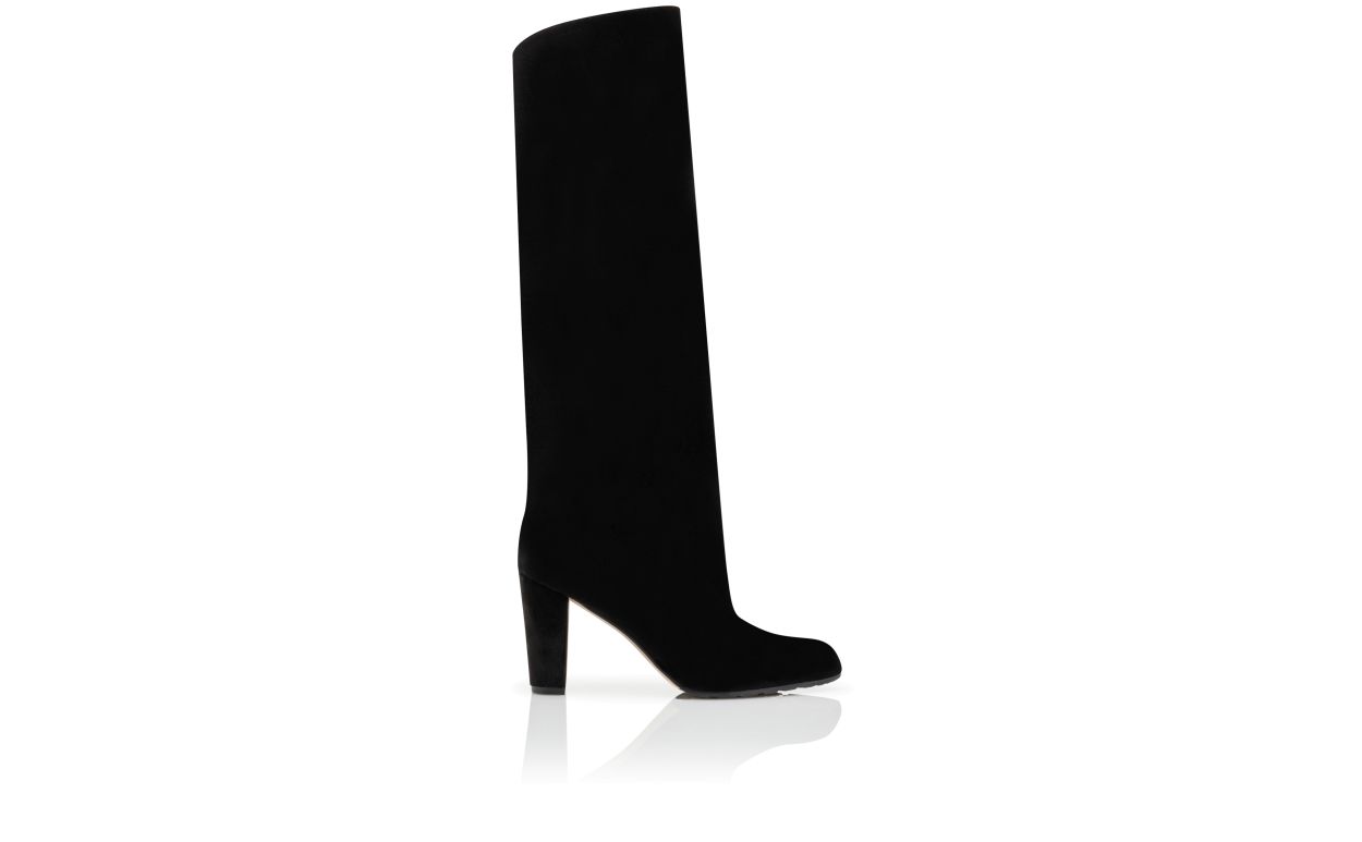 Botas de Cano Alto Veludo Preto