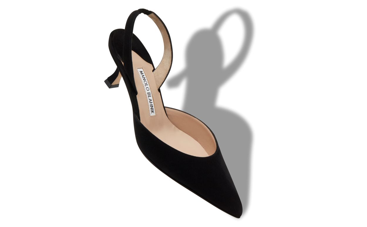 Sapatilhas Slingback de Camurça Preta