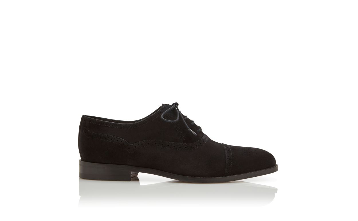 Oxfords Pretos de Camurça com Punho