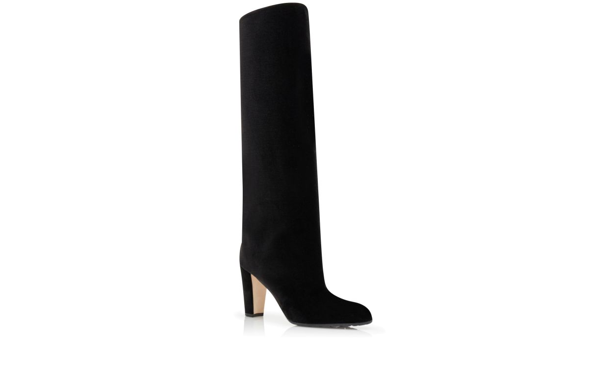 Botas de Cano Alto Veludo Preto