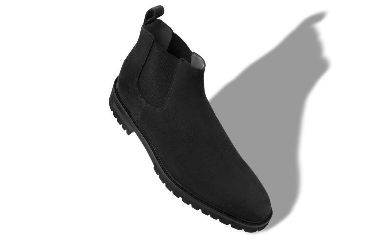 Botas Chelsea de Camurça de Novilho Preto
